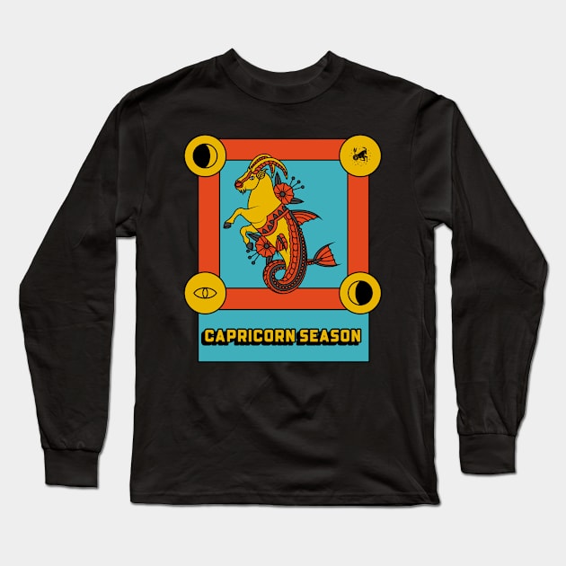 Capricorn Long Sleeve T-Shirt by TeesMePlease